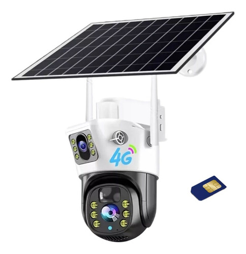 Camara Solar Domo 4g Dualcam 5mp Autonoma + Chip Antel