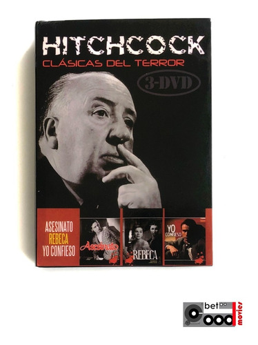 Dvd Colección Alfred Hitchcock / 3 Dvd´s Clásicas Del Terror