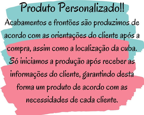 Pia Banheiro Travertino Nacional 60x40cm Com Saia