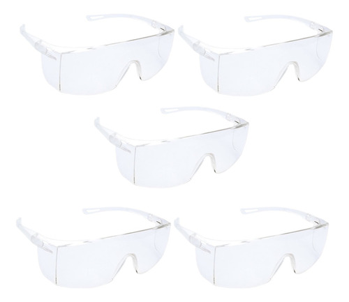 5 Óculos De Proteção Epi Ampla Visão Super Safet Homologado