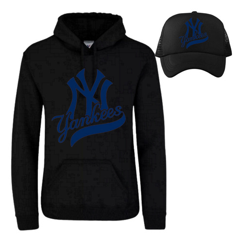 Sudadera Con Gorro + Gorra Yankees De Nueva York
