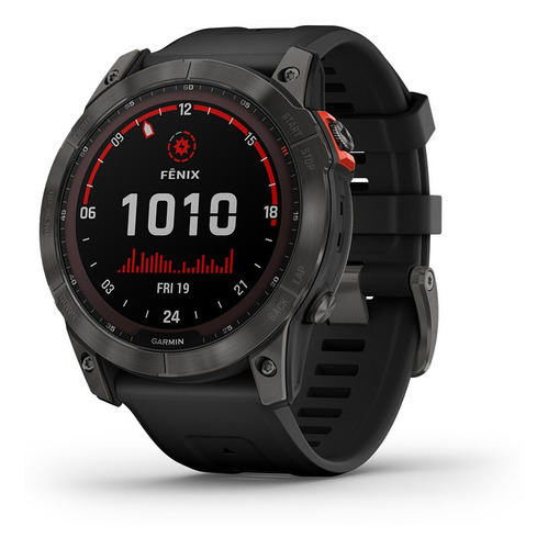 Reloj Smartwatch Fenix 7x Garmin Mapa Musica Pulse Ox Color del bisel Gris pizarra