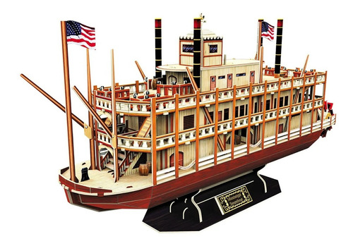 Maqueta Mississippi Steamboat 142 Pcs - Cubicfun