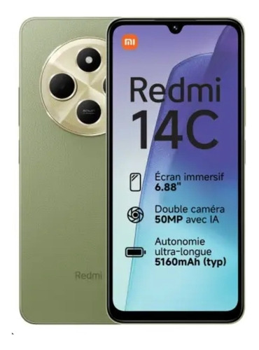 Teléfono Celular Xiaomi Redmi 14c 256 Gb Verde Musgo