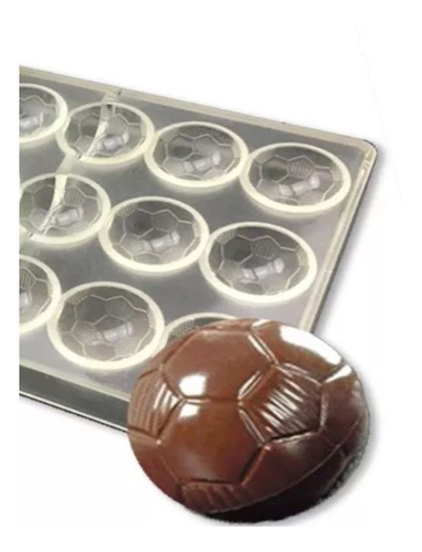 Molde Policarbonato Balon Soccer Chocolates Chef Reposteria