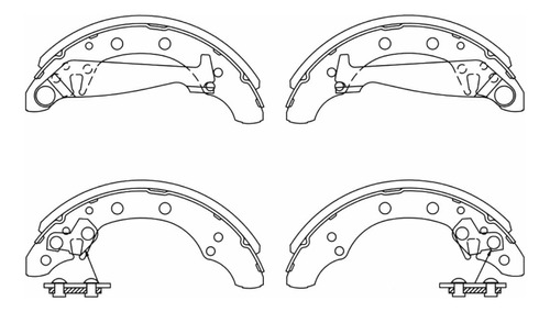 Zapatas De Tambor Traseras Volkswagen Gol 2009-2017