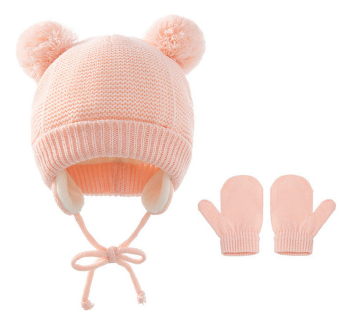 A A Conjunto Dos Guantes Y Gorro Punto Cálido For Bebé