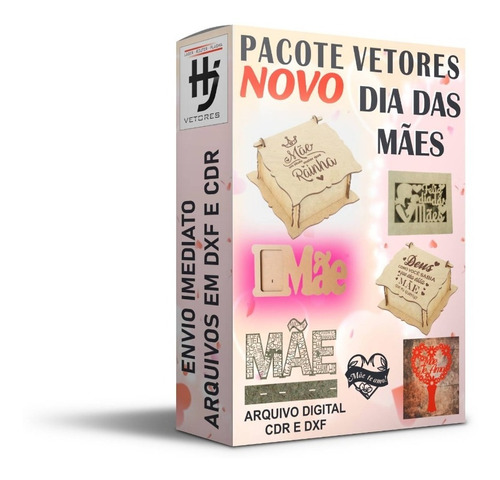 Pacote Arquivos Dia Das Mães Dxf Novo Pack Arquivos Cnc Dpro