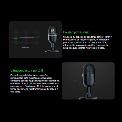 Micrófono Streamer Razer Seiren Mini Quartz Rosado