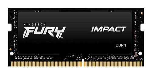 Imagen 2 de 5 de Memoria Ram Kingston Fury Impact Soddr4 Lap 16gb 3200 Negro
