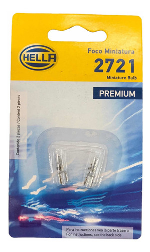 Set 2x Focos Halógeno Instrumentos Hella Premium T5 12v 2721