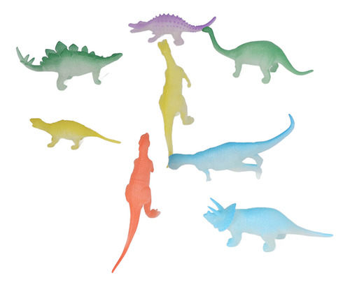8 Modelos De Minidinosaurios De Simulación De Pvc, Luminosos