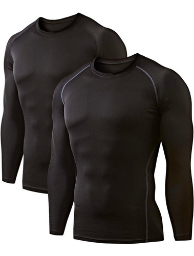 Imagen 1 de 5 de Pack 3 Polera Primera Capa Bambú Fibra Natural Hombre