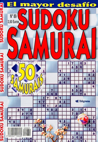 Sudoku Samurai Edigrama N° 89 - 50 Juegos