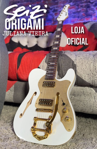 Guitarra Seizi Vintage Origami White Gold Juliana Vieira