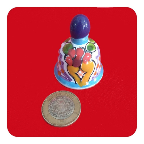 Imagen 5 de 9 de Set De 15 Campanas Mini Color Talavera Poblana Recuerdos Cmp