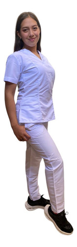 Uniforme Clásico Antifluido Scrub Médico Blusa Y Pantalón