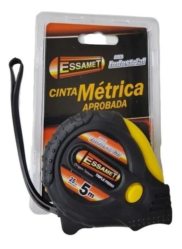 Cinta Métrica 5 Metros Profesional 25mm 3 Frenos Essamet