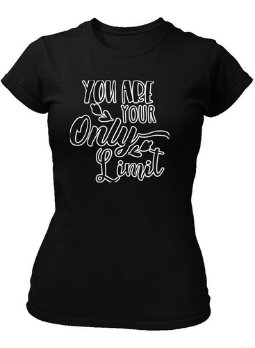 Playera Negra Your Only Limit Frase Cool Mindset