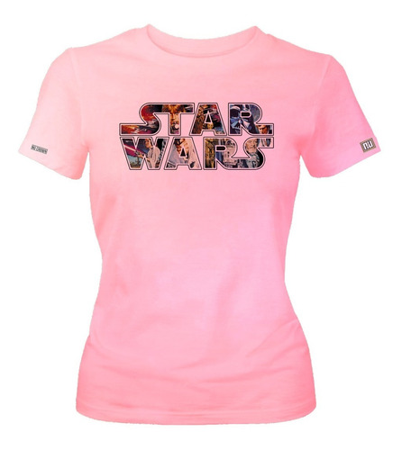 Camiseta Estampada 80s Logo Star Wars Dama Mujer Ikrd