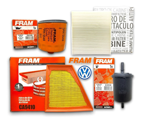 Kit 4 Filtros Volkswagen  Gol Trend Suran Fox Voyage Fram