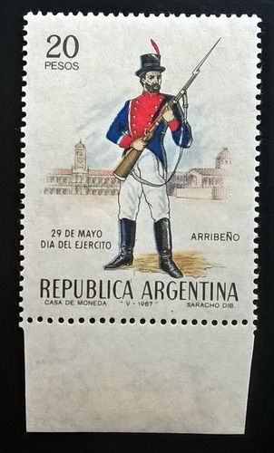 Argentina, Sello Gj 1413 Error Retoque En A 1967 Mint L13117