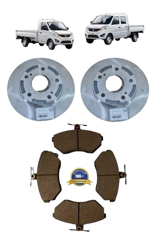 Pastillas Freno+par Disco De Frenos Foton Midi T3 1.3 Nuevos
