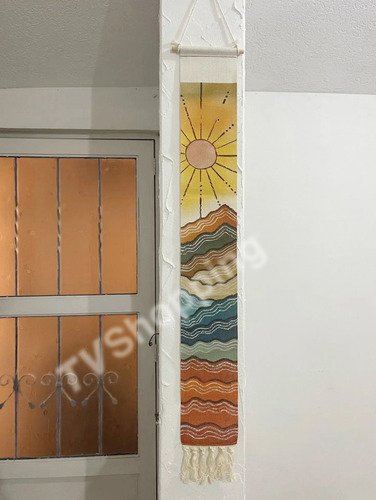 Tapiz De Macramé Bohemio Para Pared Decoración Hogar Dormito