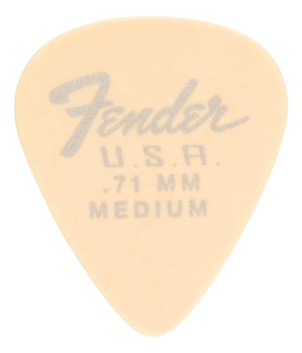 Fender Dura-tone Delrin Guitar Picks 351 Shape, Olympic Whit