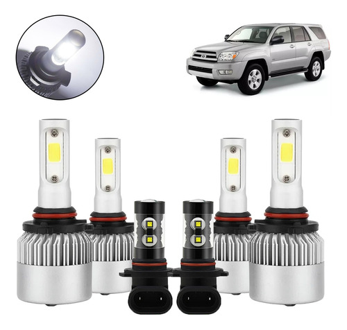 Luz Alta/baja/niebla Kit Faros Led 8000lm Para Toyota