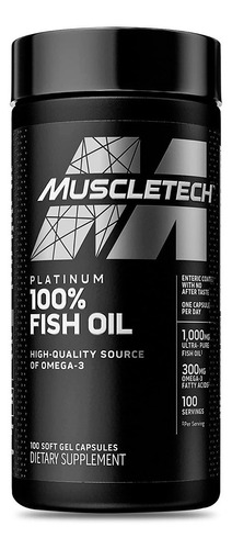 Platinum 100% Fish Oil Muscletech 1000 Mg 100 Softgel 