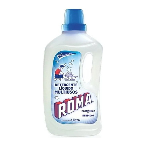Detergente Líquido Roma M.usos 1 Pack Con 6 Botellas De 1c/u