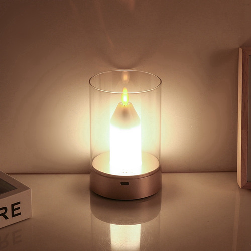 Vela Led Eléctrica Recargable Sin Llama Con Luz De Vela Usb