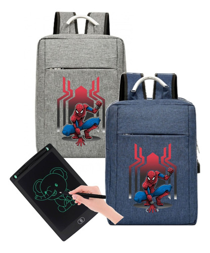 Maleta Morral Spiderman Hombre Araña  Combo Incluye Tableta