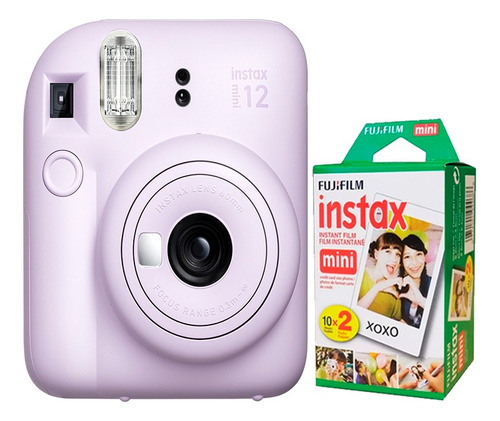 Camara Fujifilm Instax Mini 12 Lila + Pack De 20 Peliculas