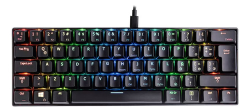 Teclado Mecanico 60% Vsg Mintaka Rgb Black, Switch Brown