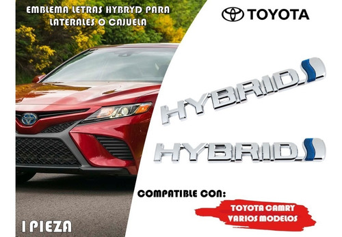 Emblema Letras Hybrid Toyota Camry Original Calidad