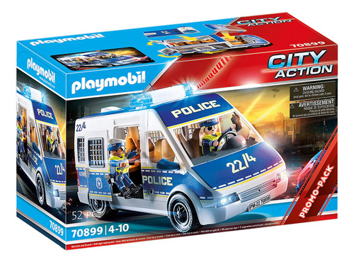 Playmobil Furgoneta De Policia Con Luz Y Sonido 70899