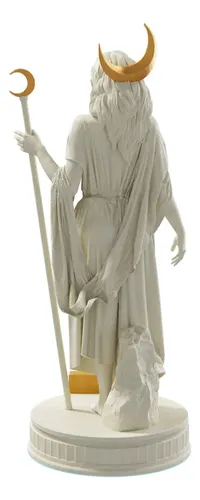Estátua Selene, Deusa da Lua em Resina, Com 22 cm de Altura