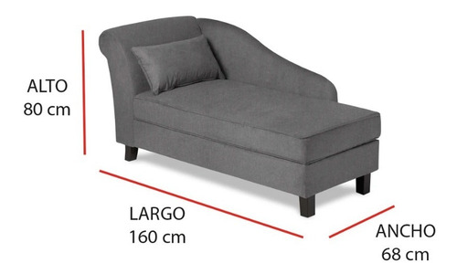 Reposet Chaise Lounge Elora Lino Gris Sofa Muebles Sillon