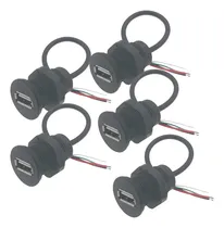 Comprar 5 Conectores Carga Hembra Usb 2.0 5v A 12v 4 Pines Datos