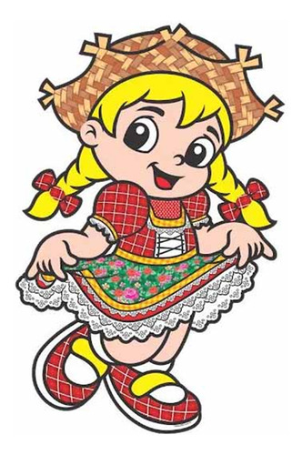 Enfeite Menina Caipira Loira Decoração São João Festa Junina