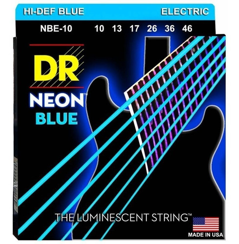 Dr Strings Nbe-10 Encordadura Guitarra Electrica 10-46 Blue
