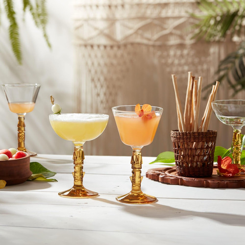 Copas De Cóctel Libbey Tiki Coupe, 8.5 Onzas, Juego De 4
