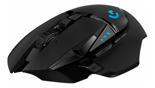Mouse gamer de juego inalámbrico recargable Logitech G Series Lightspeed G502 negro