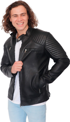 Imagen 6 de 8 de Chamarra Biker Vini Piel Roosevelt Súper Calidad Premium 04