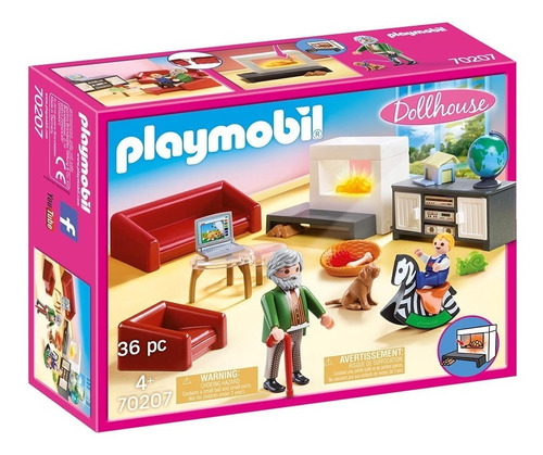 Playmobil 70207 Sala De Estar Con Abuelo Y Bebé 