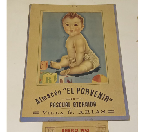 2 Almanaques De 1943 Y 1958. Almacen El Porvenir
