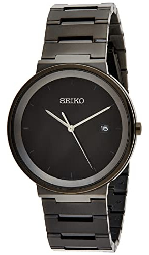 Seiko Mens Esencial Contemp Negro Ion 553ry