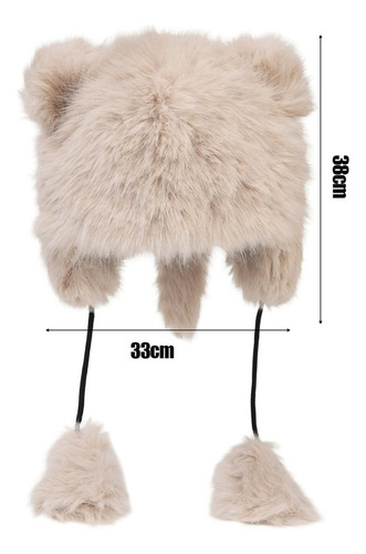 Jy Gorro De Pescador Cálido De Peluche De Oso Con